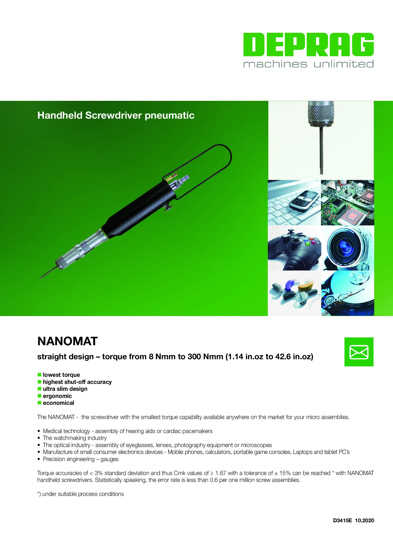 Nanomat Screwdriver Catalogue